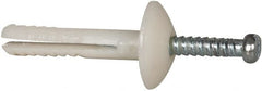 Powers Fasteners - 3/16" Diam, 3/16" Drill, 1" OAL, 5/8" Min Embedment Hammer Drive Concrete Anchor - Nylon (Body)/Steel (Drive Pin), Zinc-Plated Finish, Mushroom Head - Exact Tooling