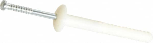 Powers Fasteners - 1/4" Diam, 1/4" Drill, 2" OAL, 1-1/2" Min Embedment Hammer Drive Concrete Anchor - Nylon (Body)/Steel (Drive Pin), Zinc-Plated Finish, Mushroom Head - Exact Tooling