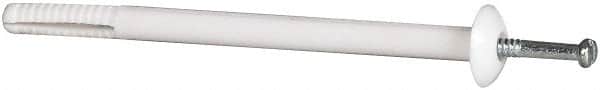 Powers Fasteners - 1/4" Diam, 1/4" Drill, 4" OAL, Hammer Drive Concrete Anchor - Nylon (Body)/Steel (Drive Pin), Zinc-Plated Finish, Mushroom Head - Exact Tooling
