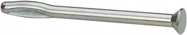 Powers Fasteners - 1/4" Diam, 1/4" Drill, 3-1/2" OAL, 4" Min Embedment Split-Drive Concrete Anchor - Steel, Zinc-Plated Finish, Flat Head - Exact Tooling