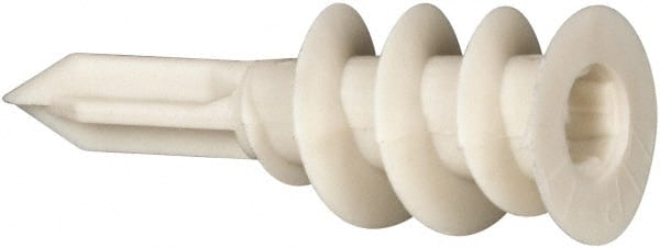 Powers Fasteners - 9/16" Diam, 1-11/16" Long, 3/8 to 1" Thick, Self Drilling Drywall & Hollow Wall Anchor - Nylon, Use in Wallboard - Exact Tooling