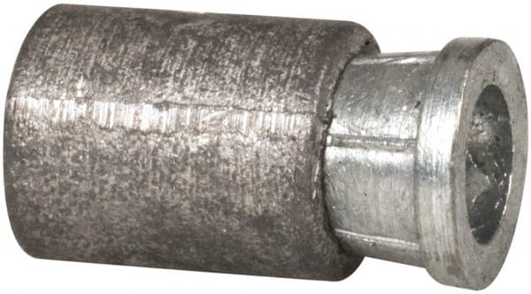 Powers Fasteners - 5/16" Diam, 5/16" Drill, 4-1/2" Min Embedment Caulk-In Concrete Anchor - Lead Alloy (Caulking Sleeve)/Zamac Alloy (Cone), Flat Head - Exact Tooling
