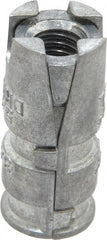 Powers Fasteners - 3/8" Diam, 5/8" Drill, 1-1/2" OAL, 2" Min Embedment Single Expansion Concrete Anchor - Zamac Alloy, Flat Head - Exact Tooling