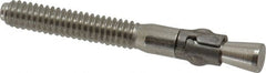 Powers Fasteners - 1/4" Diam, 1/4" Drill, 2-1/4" OAL, 7/8" Min Embedment Wedge Expansion Concrete Anchor - 304 Stainless Steel, Hex Nut Head, Hex Drive, 1-1/4" Thread Length - Exact Tooling