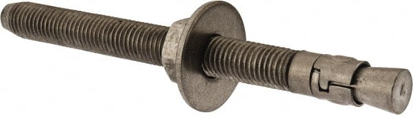 Powers Fasteners - 3/4" Diam, 3/4" Drill, 8-1/2" OAL, 1-1/8" Min Embedment Wedge Expansion Concrete Anchor - 304 Stainless Steel, Hex Nut Head, Hex Drive, 6-5/8" Thread Length - Exact Tooling