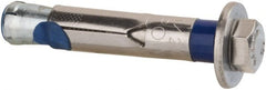 Powers Fasteners - 1/2" Diam, 1/2" Drill, 2-3/4" OAL, 2-1/2" Min Embedment Sleeve Concrete Anchor - 304 Stainless Steel, Hex Head, Hex Drive - Exact Tooling
