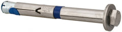 Powers Fasteners - 1/2" Diam, 1/2" Drill, 4-3/4" OAL, 2-1/2" Min Embedment Sleeve Concrete Anchor - 304 Stainless Steel, Hex Head, Hex Drive - Exact Tooling