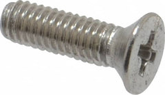 Value Collection - M3x0.50 Metric Coarse, 10mm OAL Phillips Drive Machine Screw - Flat Head, Grade 18-8 Stainless Steel, Uncoated, Without Washer - Exact Tooling