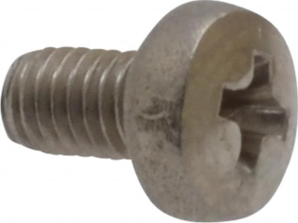 Value Collection - M3x0.50 Metric Coarse, 5mm Length Under Head Phillips Drive Machine Screw - Pan Head, Grade 18-8 Stainless Steel, Uncoated, Without Washer - Exact Tooling