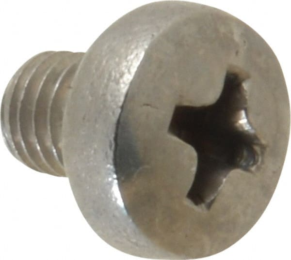 Value Collection - M5x0.80 Metric Coarse, 6mm Length Under Head Phillips Drive Machine Screw - Pan Head, Grade 18-8 Stainless Steel, Uncoated, Without Washer - Exact Tooling
