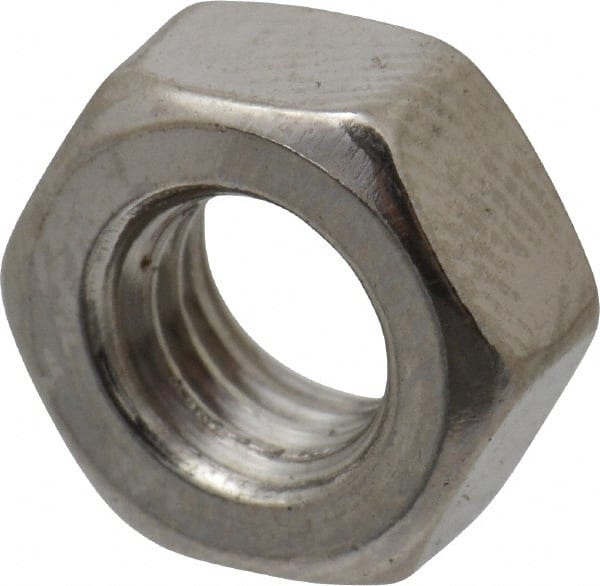 Value Collection - M6x1.00 Stainless Steel Right Hand Hex Nut - 10mm Across Flats, 5mm High, Uncoated - Exact Tooling