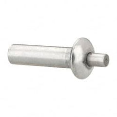 Made in USA - Universal Head Aluminum Alloy Drive Blind Rivet - Stainless Steel Mandrel, 0.359" to 3/8" Grip, 1/4" Head Diam, 0.128" to 0.14" Hole Diam, 0.469" Length Under Head, 1/8" Body Diam - Exact Tooling