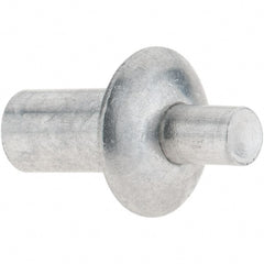 Made in USA - Universal Head Aluminum Alloy Drive Blind Rivet - Aluminum Alloy Mandrel, 0.141" to 3/16" Grip, 3/8" Head Diam, 0.191" to 0.219" Hole Diam, 0.344" Length Under Head, 3/16" Body Diam - Exact Tooling
