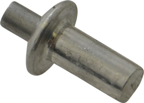 Made in USA - Universal Head Aluminum Alloy Drive Blind Rivet - Aluminum Alloy Mandrel, 0.203" to 1/4" Grip, 3/8" Head Diam, 0.191" to 0.219" Hole Diam, 0.406" Length Under Head, 3/16" Body Diam - Exact Tooling