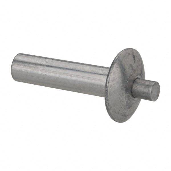 Made in USA - Brazier Head Aluminum Alloy Drive Blind Rivet - Aluminum Alloy Mandrel, 0.828" to 7/8" Grip, 5/8" Head Diam, 0.266" to 0.281" Hole Diam, 1.031" Length Under Head, 1/4" Body Diam - Exact Tooling