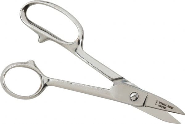 Heritage Cutlery - 1-3/8" LOC, 7" OAL Chrome Plated High Leverage Shears - Right Hand, Chrome Plated Straight Handle, For General Purpose Use - Exact Tooling