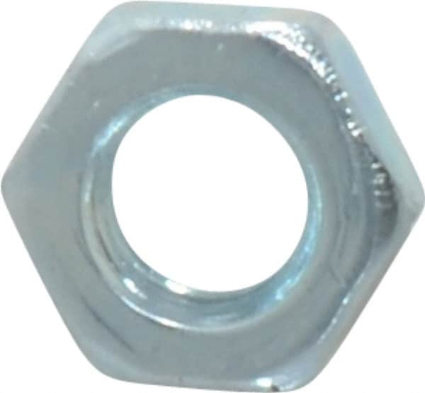 Value Collection - M6x1.00 Steel Right Hand Hex Jam Nut - 10mm Across Flats, 3.2mm High, Zinc-Plated Finish - Exact Tooling