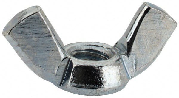 Value Collection - M5x0.80, Zinc Plated, Iron Standard Wing Nut - 2.3mm Wing Span, 11mm Wing Span - Exact Tooling