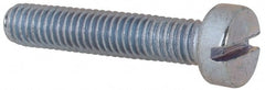 Value Collection - M5x0.80, 25mm Length Under Head Slotted Drive Machine Screw - Cheese Head, Grade 4.8 Steel, Zinc-Plated Finish, Without Washer - Exact Tooling