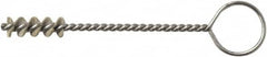 Weiler - 9.8mm Diam Helical Nylon Tube Brush - Single Spiral, 0.012" Filament Diam, 1" Brush Length, 5" OAL, 0.147" Diam Galvanized Steel Shank - Exact Tooling