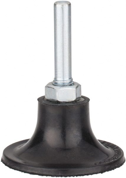 Tru-Maxx - 2" Diam Quick-Change Type P Disc Backing Pad - 1/4" Shank Diam, Medium Density, 30,000 RPM, Quick-Lok Compatible - Exact Tooling