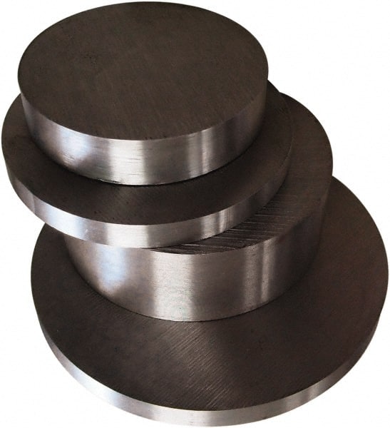 Value Collection - 6 Inch Diameter, 1/2 Inch Long, O-1 Oil Hardening Decarb Free Tool Steel Round - +0.070/+0.150 Inch Tolerance, Stock Length - Exact Tooling