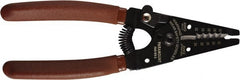 Paramount - 30 to 22 AWG Capacity Wire Stripper - 6" OAL, Plastic Dipped Handle - Exact Tooling