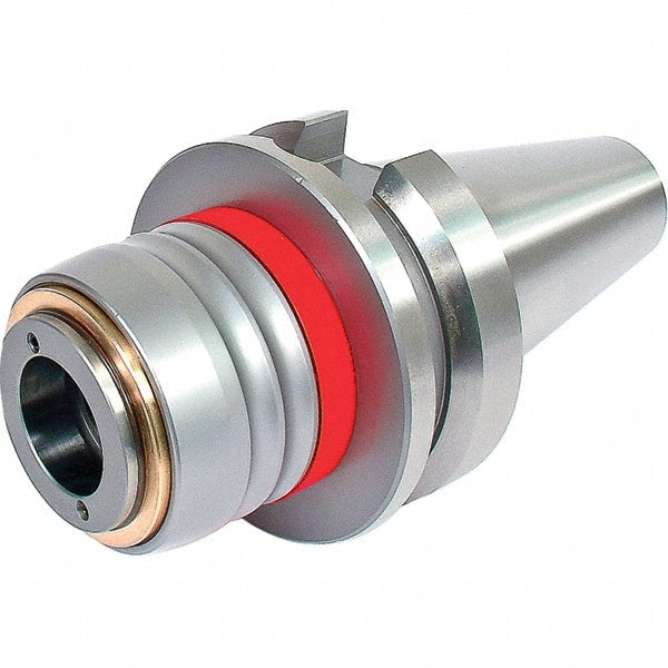 Techniks - BT40 Taper Shank Rigid Tapping Adapter - #0 to 3/8" Tap Capacity, 2.4" Projection, Quick Change - Exact Tooling