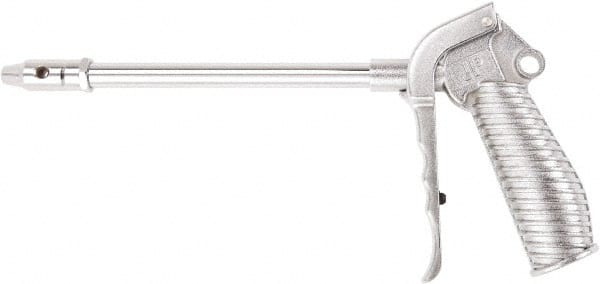 Value Collection - 230 Max psi High Flow Safety Nozzle High Flow Safety Air Gun - 1/4 NPT Inlet, 12" Tube Length, Chrome Plated Aluminum - Exact Tooling