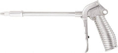 Value Collection - 230 Max psi Adjustable Safety Nozzle Adjustable Air Blow Gun - 1/4 NPT Inlet, 12" Tube Length, Chrome Plated Aluminum - Exact Tooling