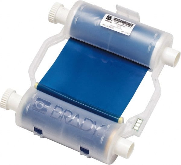 Brady - 4.33" Wide x 2,400" Long, Blue Resin Ribbon Printer Ribbon - For BBP30 Label Printer, BBP33 Label Printer, BBP35 Multicolor Sign & Label Printer, BBP37 Color & Cut Sign & Label Printer, BradyPrinter S3100, BBP31 Sign & Label Printer - Exact Tooling