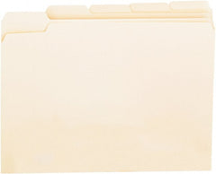 UNIVERSAL - 8-1/2 x 11", Letter Size, Manila, File Folders with Top Tab - 11 Point Stock, Assorted Tab Cut Location - Exact Tooling
