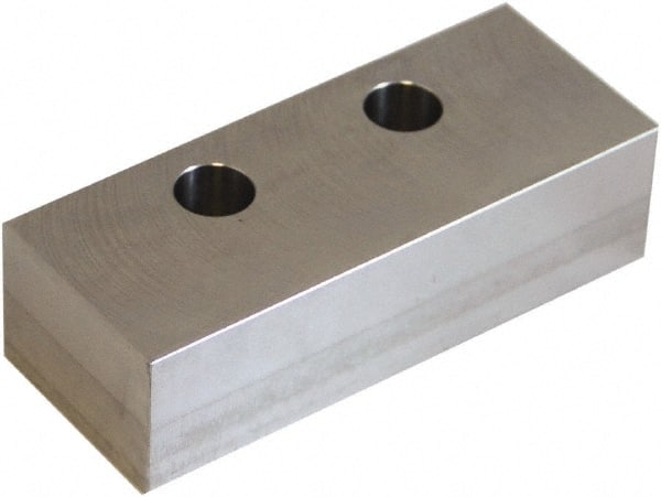 5th Axis - 5" Wide x 1" High x 1.92" Thick, Flat/No Step Vise Jaw - Soft, Aluminum, Manual Jaw, Compatible with V552M/V562M Vises - Exact Tooling