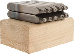 C.H. Hanson - 10 Piece, 3/16" Character Steel Stamp Set - Double Digit Figures, Double Digits - Exact Tooling