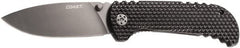 Coast Cutlery - 3-1/2" Blade, 8" OAL, Drop Point Folding Knife - 4-1/2" Closed Length, G-10 - Exact Tooling