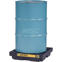 Justrite - Spill Pallets, Platforms, Sumps & Basins; Type: EcoPolyBlend? Accumulation Centers ; Number of Drums: 1 ; Sump Capacity (Gal.): 12.00 ; Load Capacity (Lb.): 1250.000 ; Material: Polyethylene ; Height (Inch): 5.5 - Exact Tooling