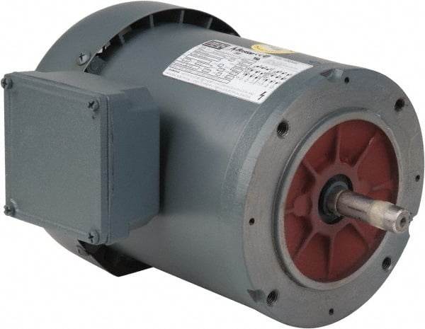 Boston Gear - 0.25 hp, TEFC Enclosure, T-Stat Thermal Protection, 1,725 RPM, 230/460 Volt, 50/60 Hz, Three Phase Motor - Size 56C Frame, C-Face Mount, 1 Speed, Ball Bearings, 1.00/0.50 Full Load Amps, F Class Insulation, Reversible - Exact Tooling