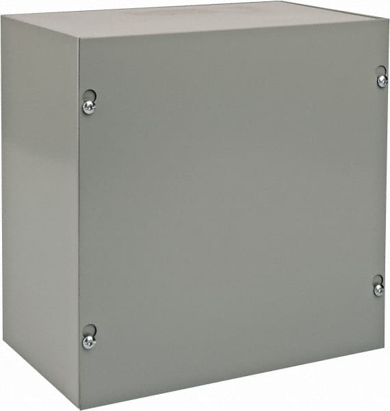 nVent Hoffman - Steel Junction Box Enclosure Screw Flat Cover - NEMA 1, 10" Wide x 10" High x 6" Deep - Exact Tooling