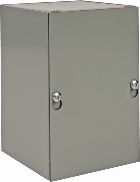 nVent Hoffman - Steel Junction Box Enclosure Screw Flat Cover - NEMA 1, 4" Wide x 6" High x 4" Deep - Exact Tooling