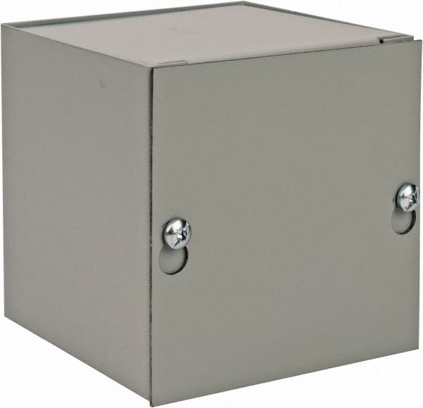 nVent Hoffman - Steel Junction Box Enclosure Screw Flat Cover - NEMA 1, 4" Wide x 4" High x 4" Deep - Exact Tooling