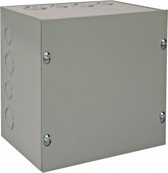 nVent Hoffman - Steel Junction Box Enclosure Screw Flat Cover - NEMA 1, 8" Wide x 8" High x 6" Deep - Exact Tooling