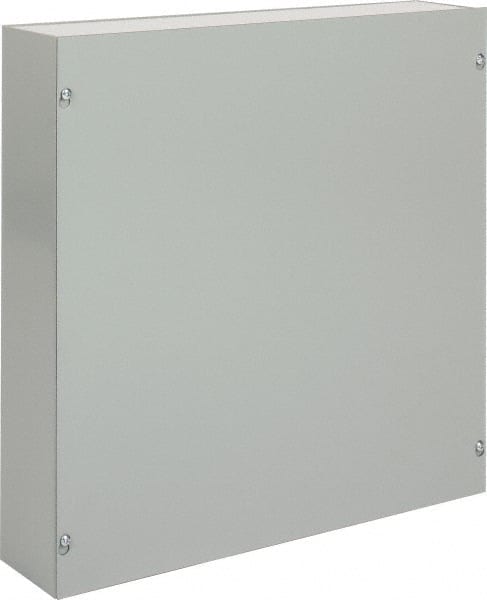 nVent Hoffman - Steel Junction Box Enclosure Screw Flat Cover - NEMA 1, 18" Wide x 18" High x 4" Deep - Exact Tooling