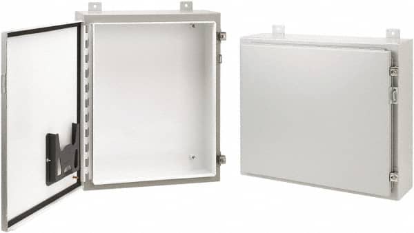nVent Hoffman - Steel Standard Enclosure Hinge Flat Cover - NEMA 12, 13, 24" Wide x 24" High x 12" Deep - Exact Tooling