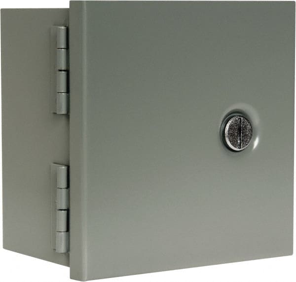 nVent Hoffman - Steel Junction Box Enclosure Hinge Flat Cover - NEMA 1, 6" Wide x 6" High x 4" Deep - Exact Tooling