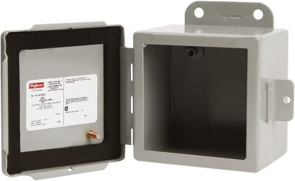 nVent Hoffman - Steel Junction Box Enclosure Hinge Flat Cover - NEMA 12, 13, 14" Wide x 16" High x 8" Deep - Exact Tooling