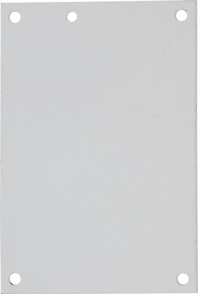 nVent Hoffman - 4-1/4" OAW x 6-1/4" OAH Powder Coat Finish Electrical Enclosure Nonperforated Panel - 8" x 6" Box, 14 Gauge Steel, Use with A8N64/A8N66/A8R64HCR - Exact Tooling