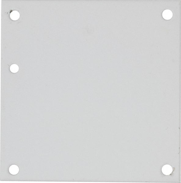 nVent Hoffman - 4-1/4" OAW x 4-1/4" OAH Powder Coat Finish Electrical Enclosure Nonperforated Panel - 6" x 6" Box, 14 Gauge Steel, Use with A6N64/A6R64HCR - Exact Tooling
