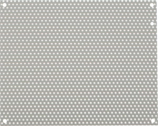 nVent Hoffman - 8-1/4" OAW x 10-1/4" OAH Powder Coat Finish Electrical Enclosure Perforated Panel - 12" x 10" Box, 16 Gauge Steel, Use with A12N104/A12N106/A12R106HCR - Exact Tooling