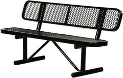 Vestil - 8' Long x 20" Wide, Steel Bench Seat - Exact Tooling