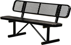 Vestil - 6' Long x 20" Wide, Steel Bench Seat - Exact Tooling